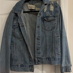 Distressed Blue Jean Jacket